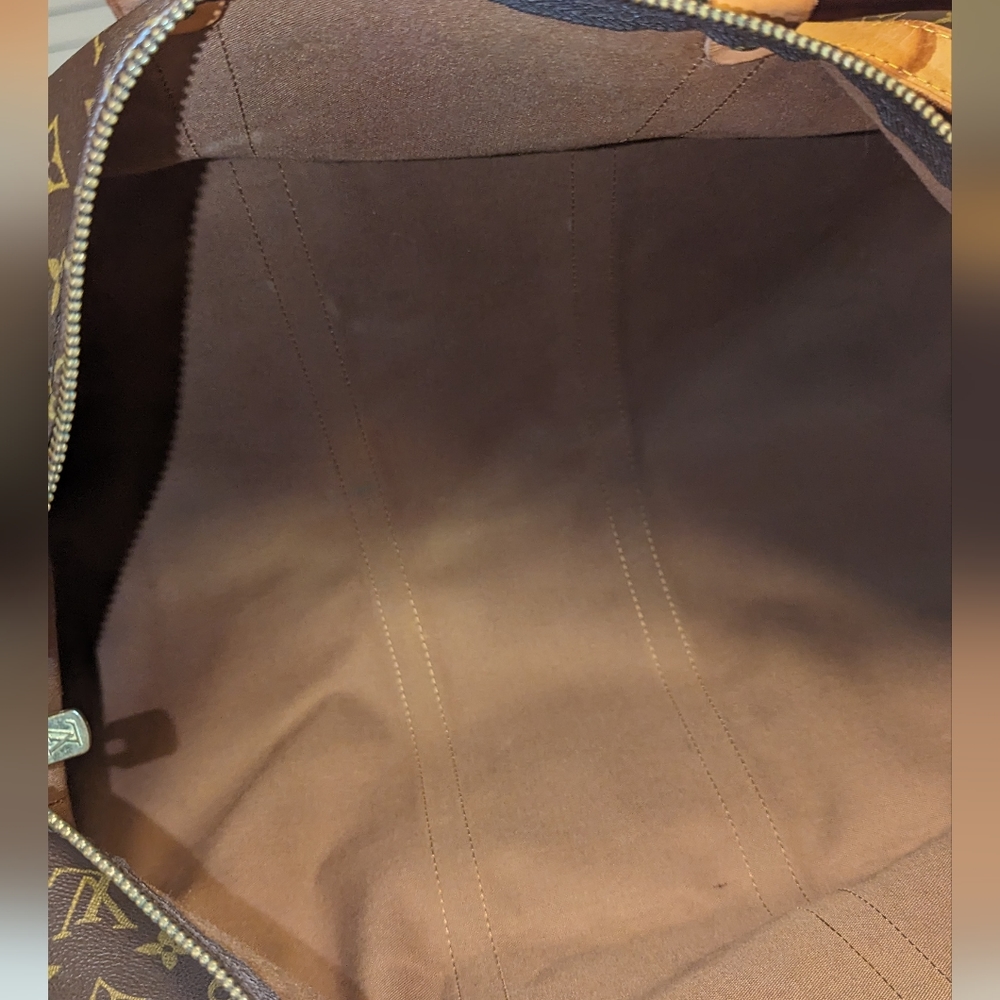 AUTHENTIC Louis Vuitton Monogram Brown Keepall Bandoulière 55 Travel Bag - Picture 12 of 16